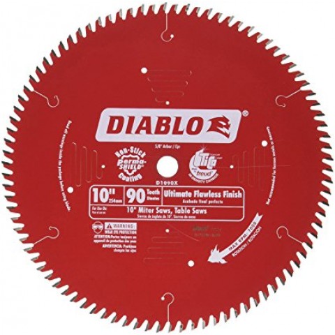 10 in. x 90 Tooth Ultimate Flawless Finish Diablo Saw Blade  ** CALL STORE FOR AVAILABILITY AND TO PLACE ORDER **